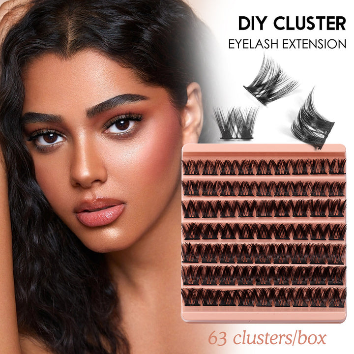 Dense Lash Clusters DIY Eyelash Extensions 63PCS 10-14MM