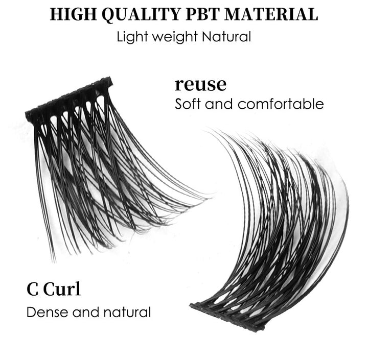 Extensiones de pestañas naturales y densas, 98 unidades, 8-16 mm
