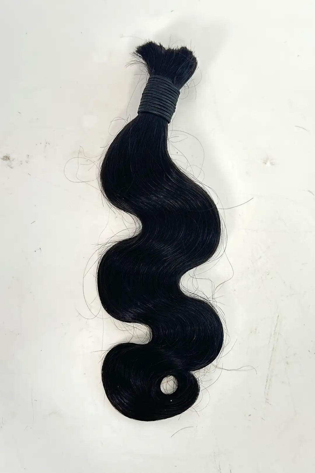 Single Drawn Body Wave Bulk Human Hair For Braiding Natural Black 12 Inch