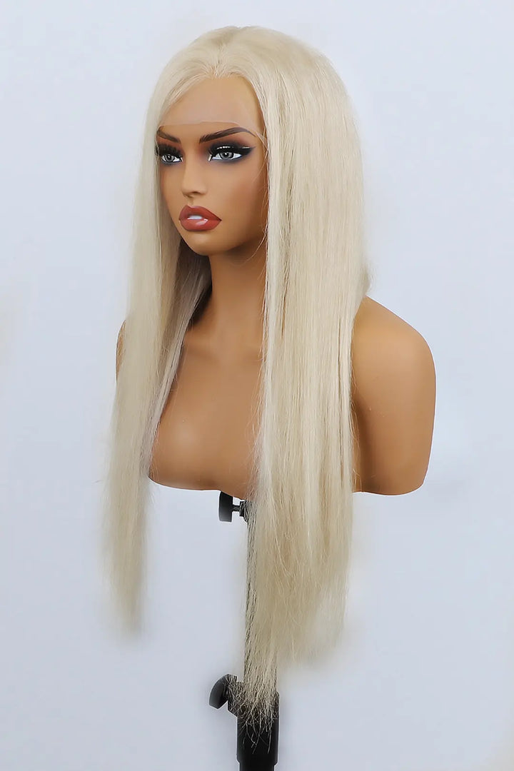 Perruque en dentelle HD sans colle 13x6, couleur blond cendré - HD52