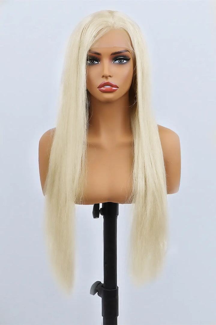 Perruque en dentelle HD sans colle 13x6, couleur blond cendré - HD52