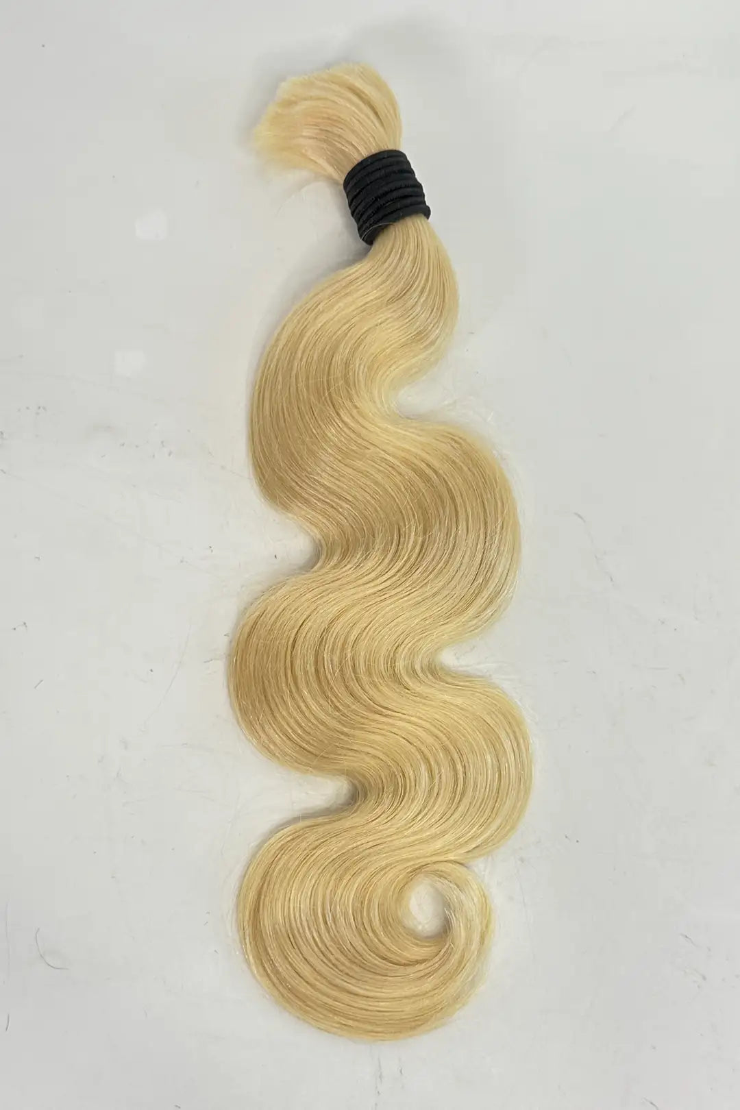 Double Drawn Body Wave Bulk Human Hair for Braiding #613 Blonde 16 Inch
