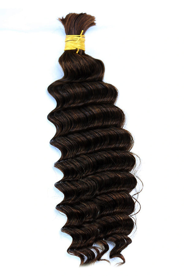 #2 Extensions de cheveux tressés en vrac de couleur marron foncé BU13