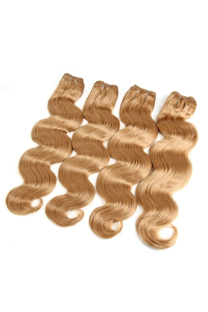 #27 Honey Blonde Cambodia Virgin Hair Bundles Sew in Extensions Body Wave