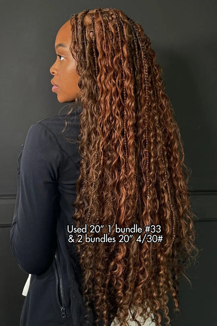 Bulk Hair Piano Color #4/#30 Deep Wave for Braiding BU29
