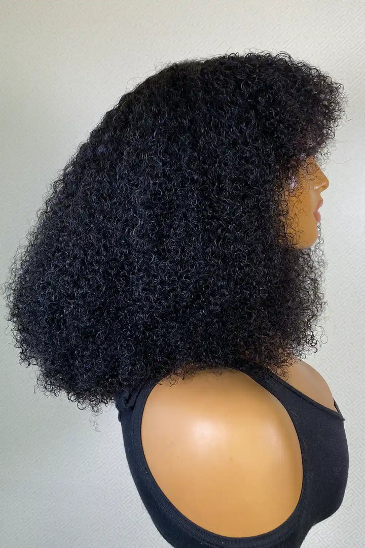 Designer Wigs - Jerry Curly No Lace Scalp Top Glueless Short Wig With Bangs