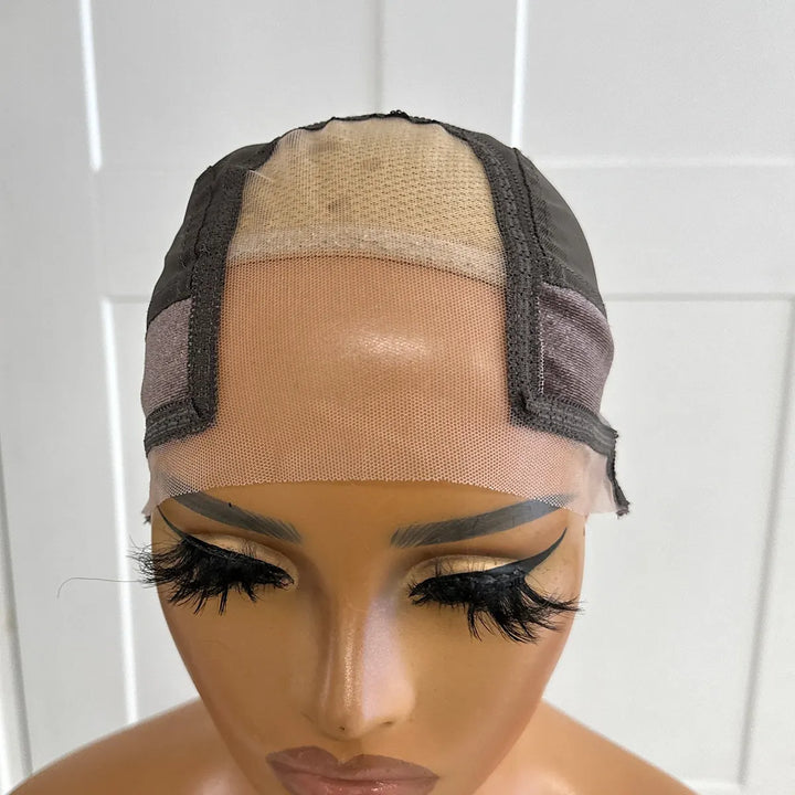 Gorro elástico para peluca de alambre blanco, gorro de malla para peluca con mapa guía para hacer tu propia peluca