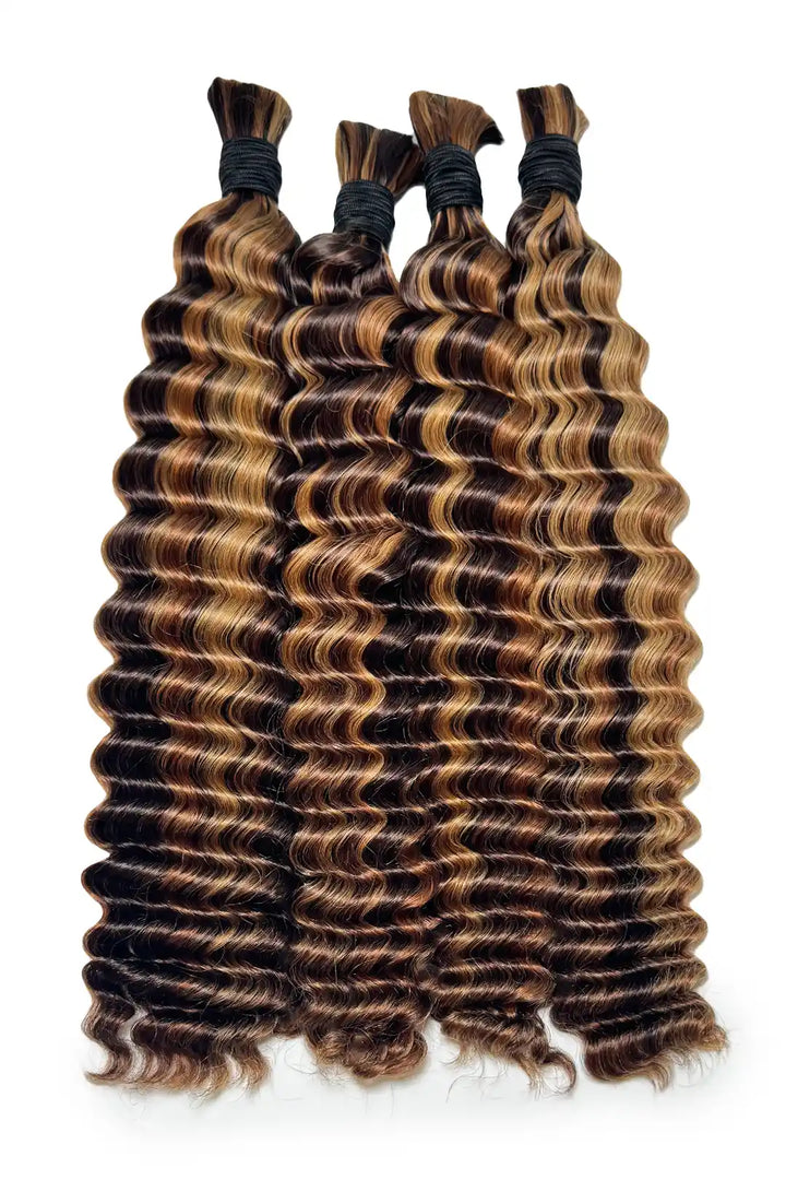 #4A/27/30 Cheveux ondulés profonds couleur piano pour tressage BU55