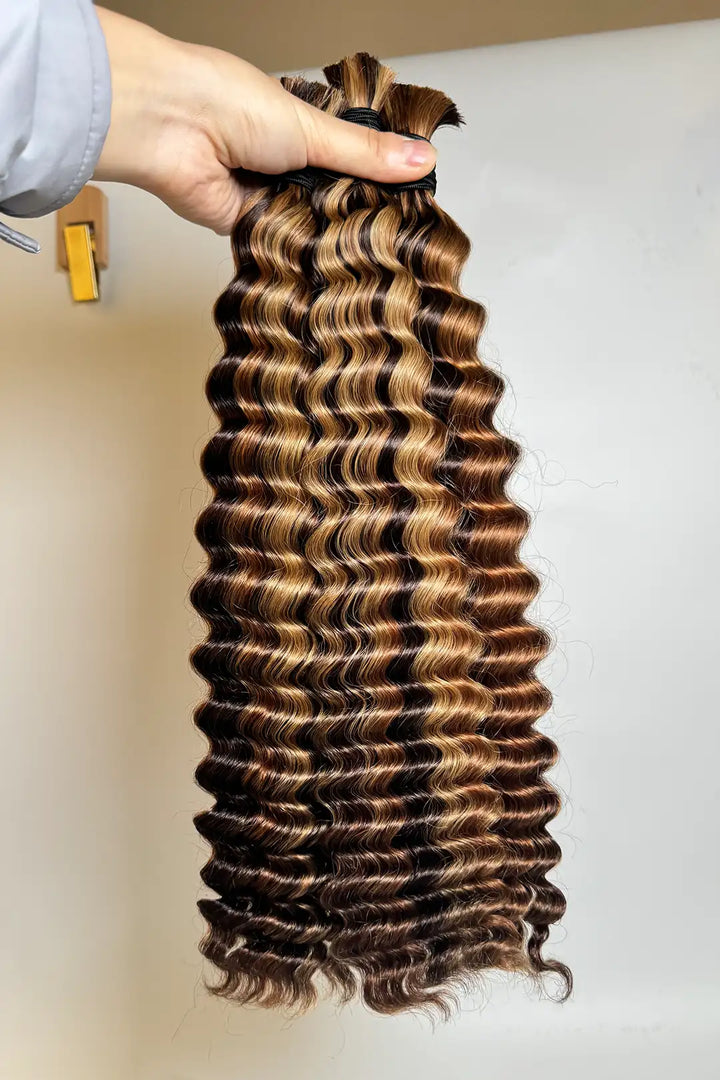 #4A/27/30 Cheveux ondulés profonds couleur piano pour tressage BU55