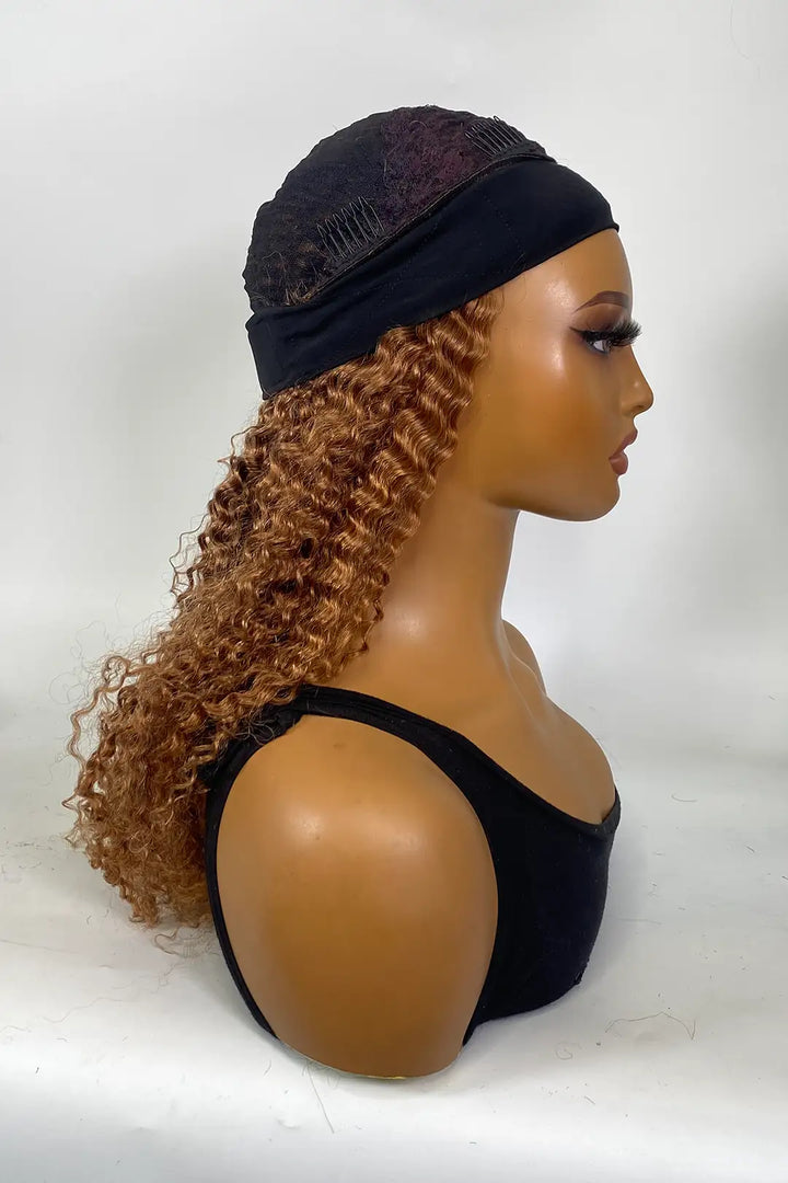 Perruque bandeau couleur n° 30, cheveux humains brésiliens