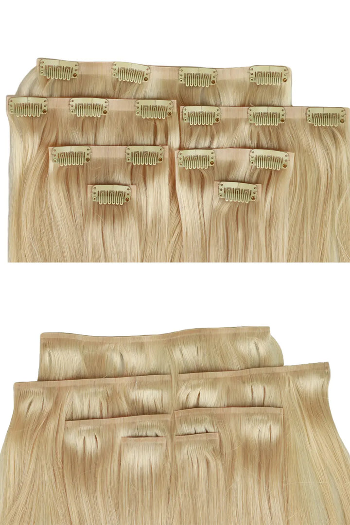 613 Blonde Seamless Clip in Hair Extensions 3