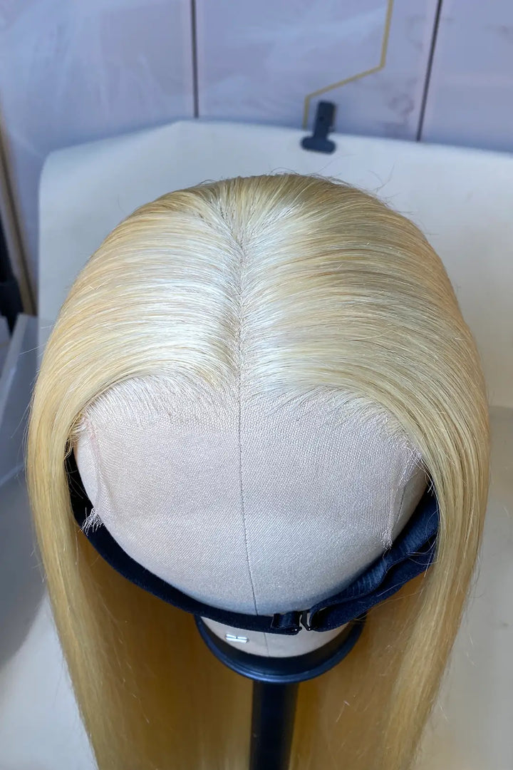 613 hd lace wig 5x5 frontal glueless top view detail