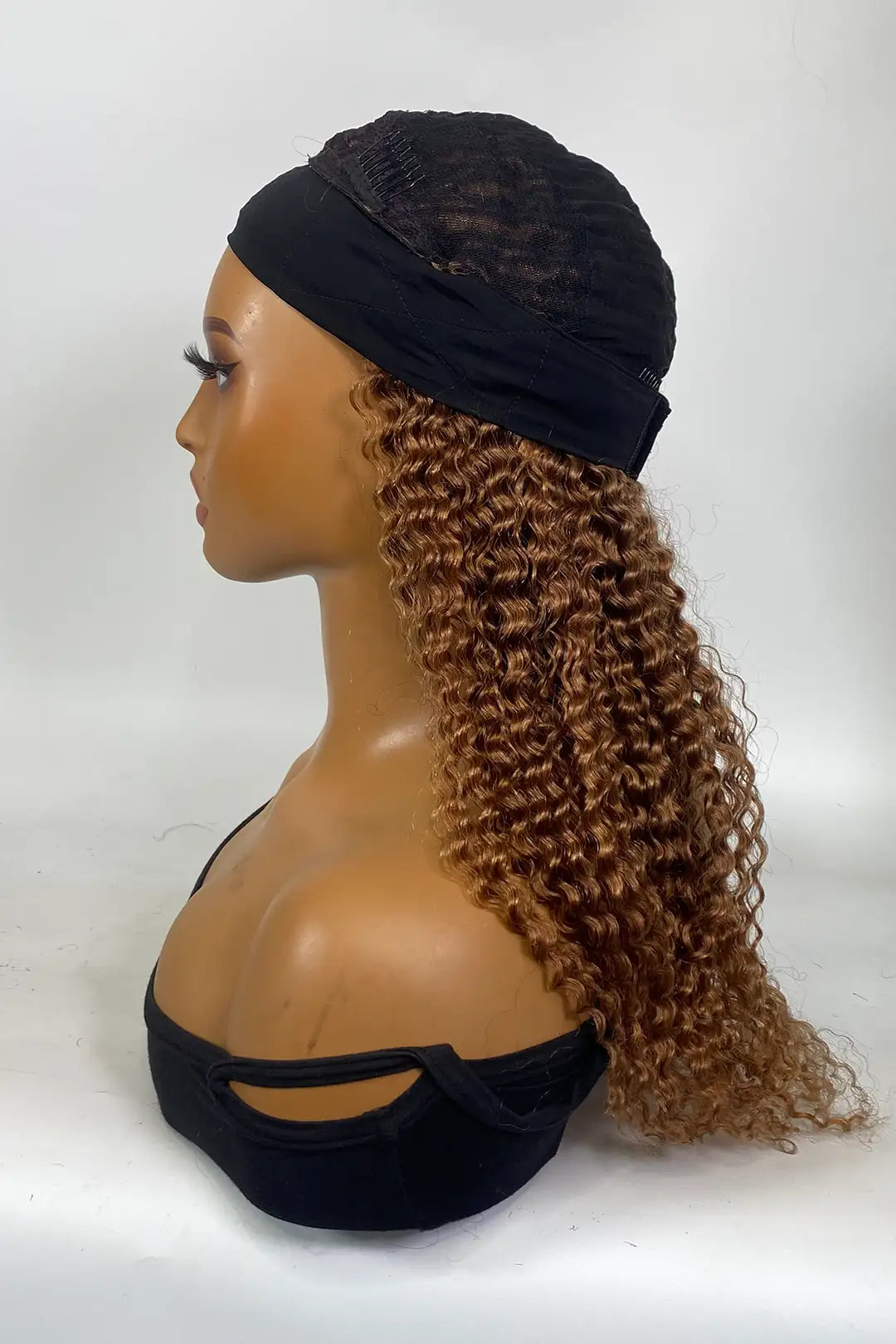 Perruque bandeau couleur n° 30, cheveux humains brésiliens