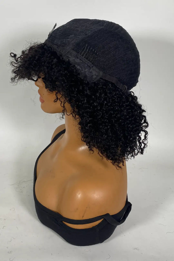 Perruque afro crépue bouclée sans dentelle