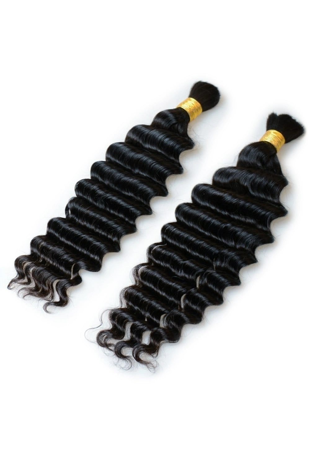 Double Drawn Deep Wave Bulk Human Hair For Braiding BU03