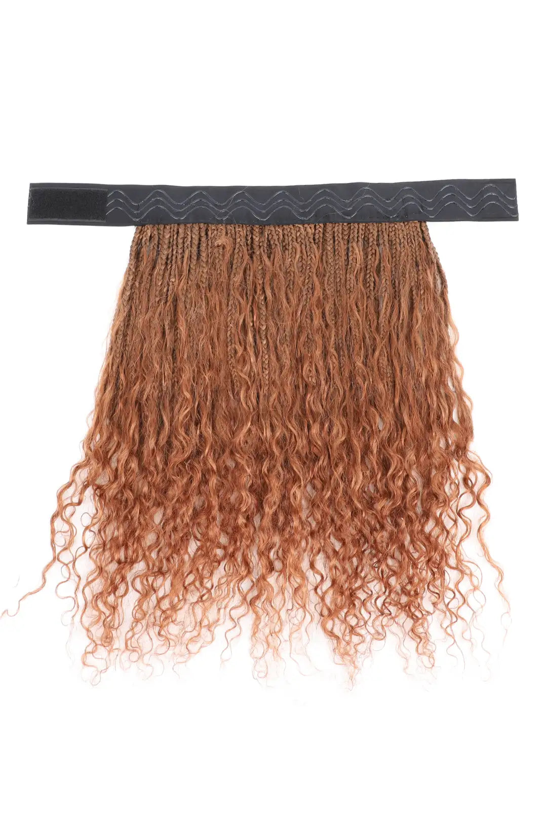 Geflochtenes Stirnband im Boho-Stil mit menschlichen Haarlocken BH01