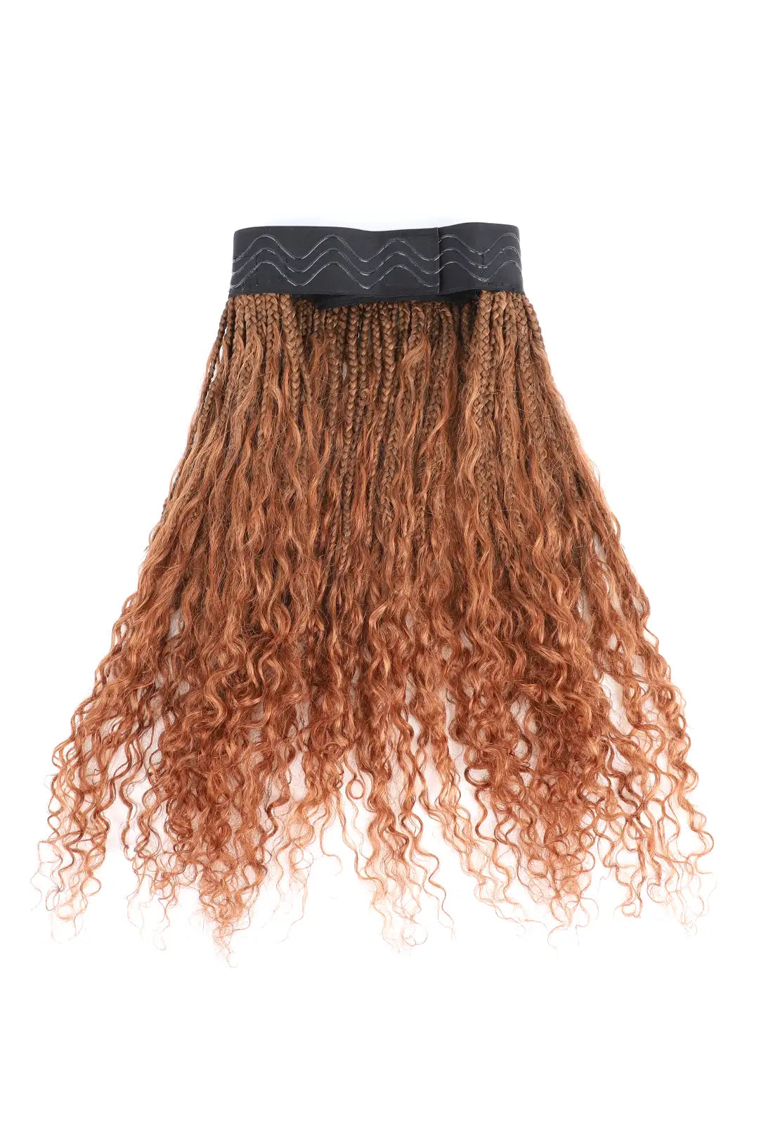 Geflochtenes Stirnband im Boho-Stil mit menschlichen Haarlocken BH01