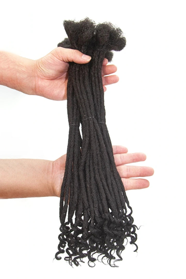 Extrémités bouclées Afro Kinky Loc Extensions cheveux humains noirs naturels