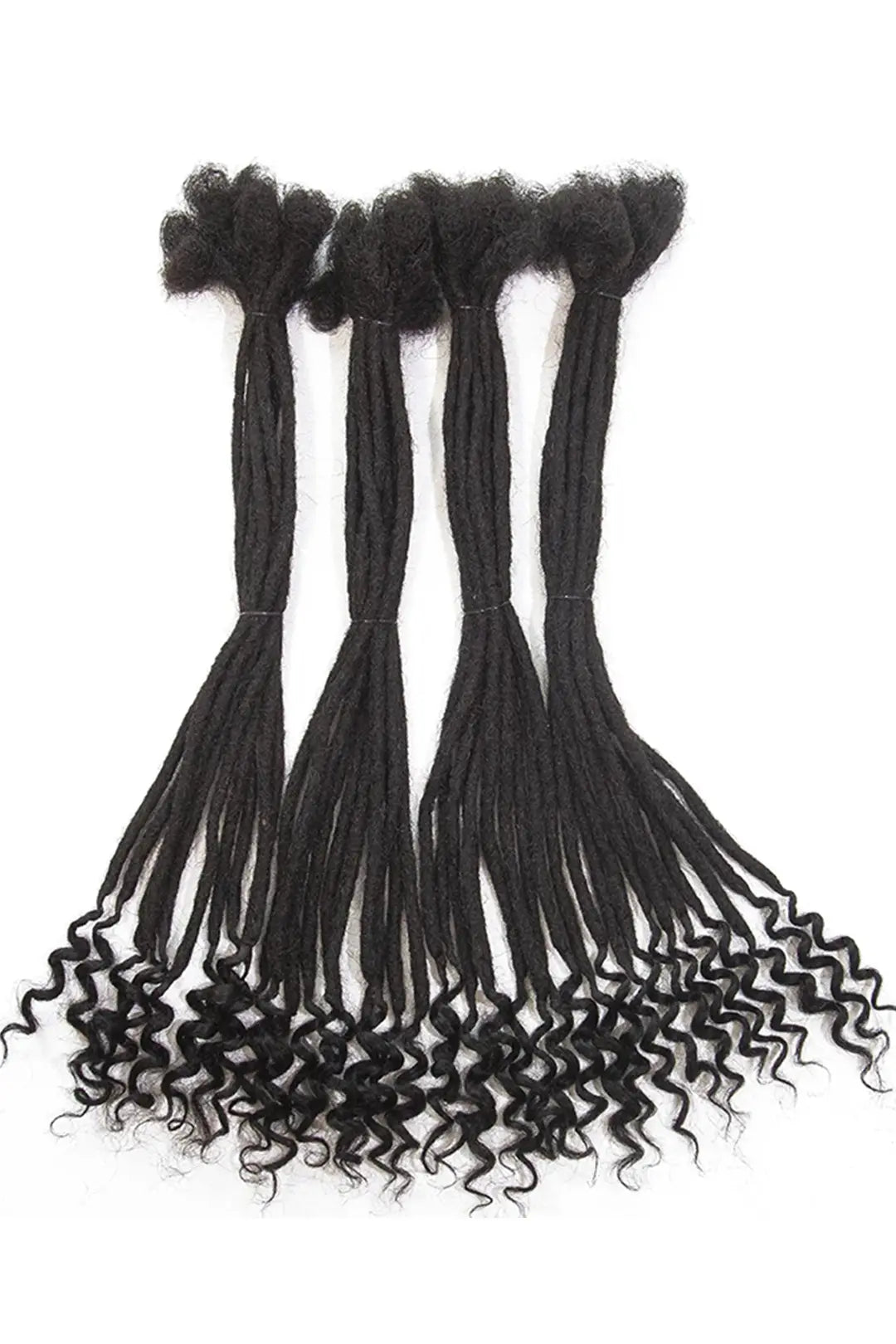 Extrémités bouclées Afro Kinky Loc Extensions cheveux humains noirs naturels