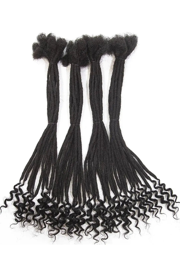 Extrémités bouclées Afro Kinky Loc Extensions cheveux humains noirs naturels