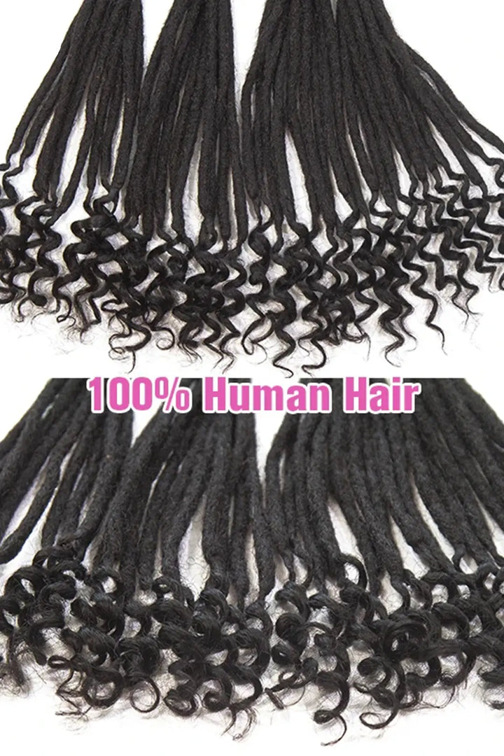 Extrémités bouclées Afro Kinky Loc Extensions cheveux humains noirs naturels