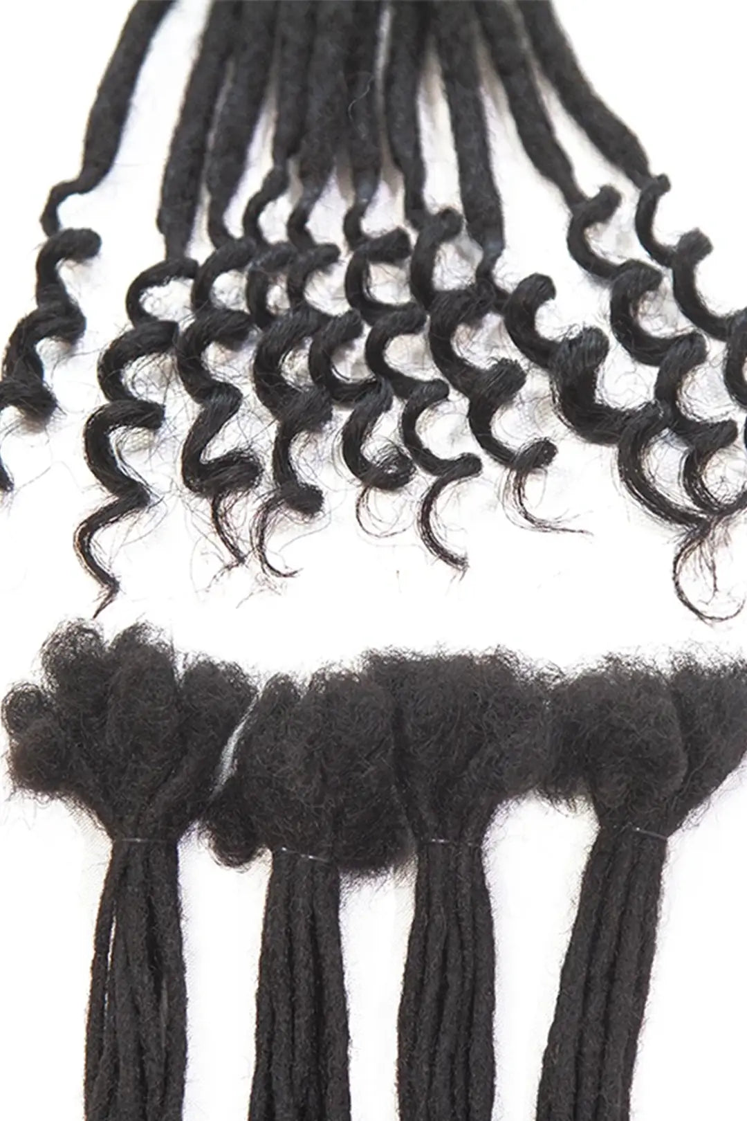 Extrémités bouclées Afro Kinky Loc Extensions cheveux humains noirs naturels