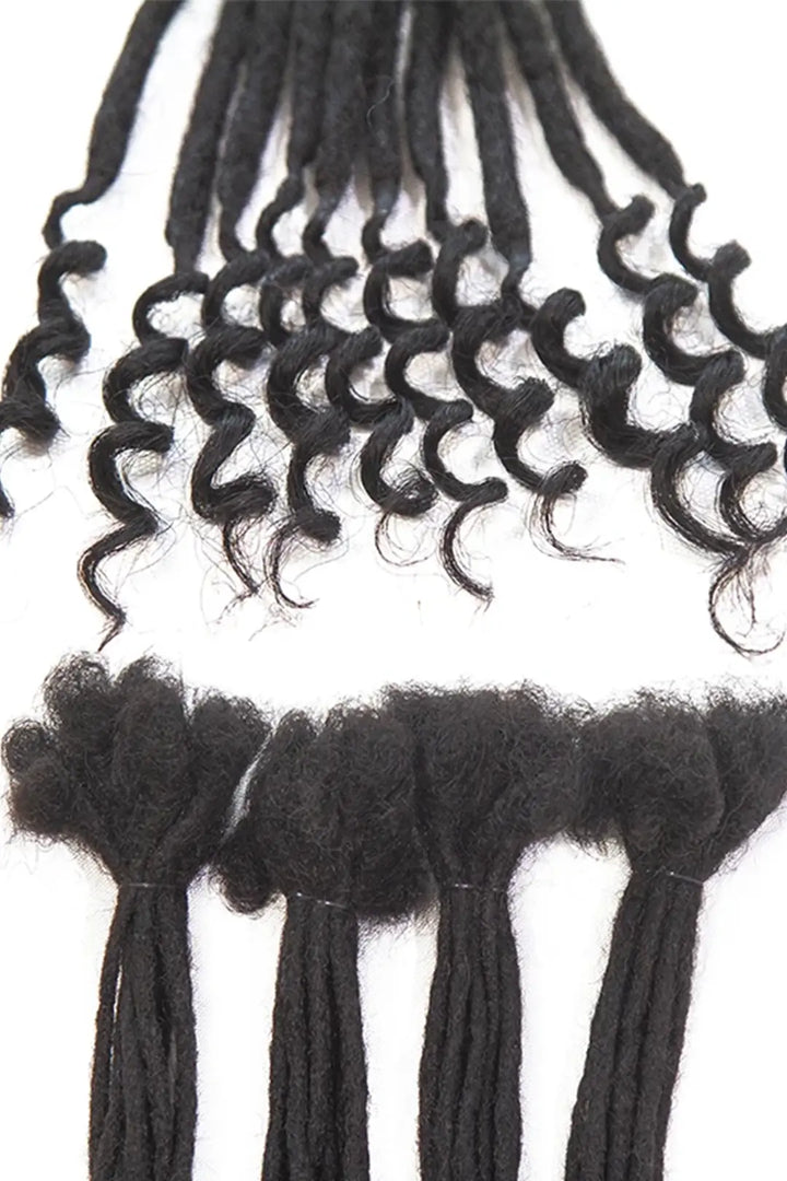 Extrémités bouclées Afro Kinky Loc Extensions cheveux humains noirs naturels