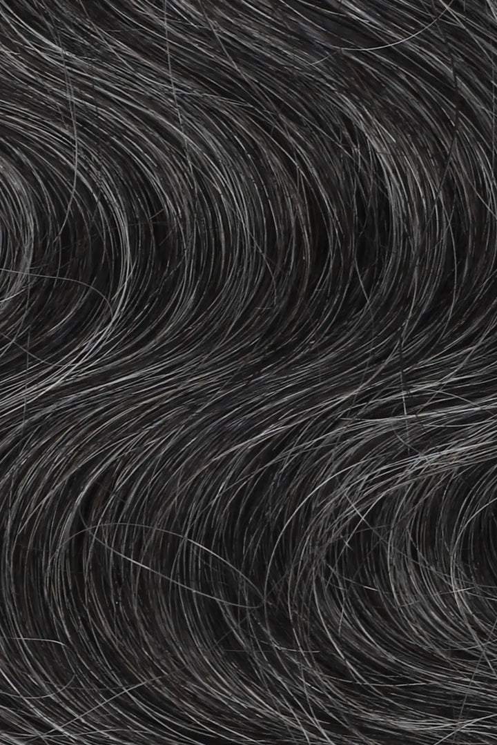 Curvature details of natural grey hair salt and pepper cambodia virgin human hair bundles