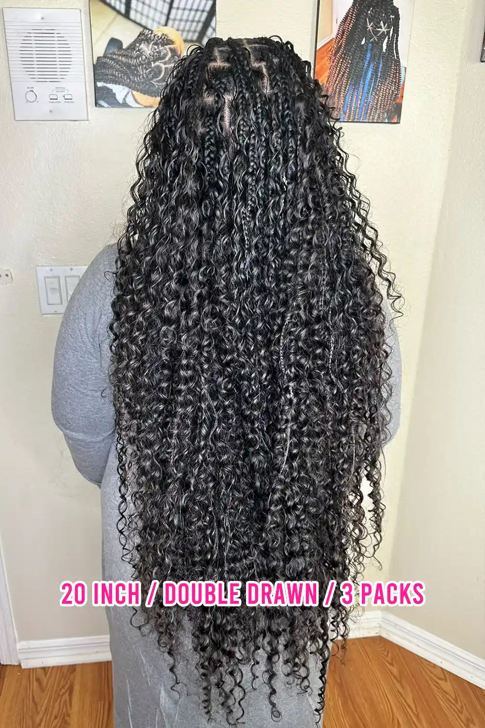 Double Drawn Spanish Curly Bulk Hair Extensions for Braiding BU15