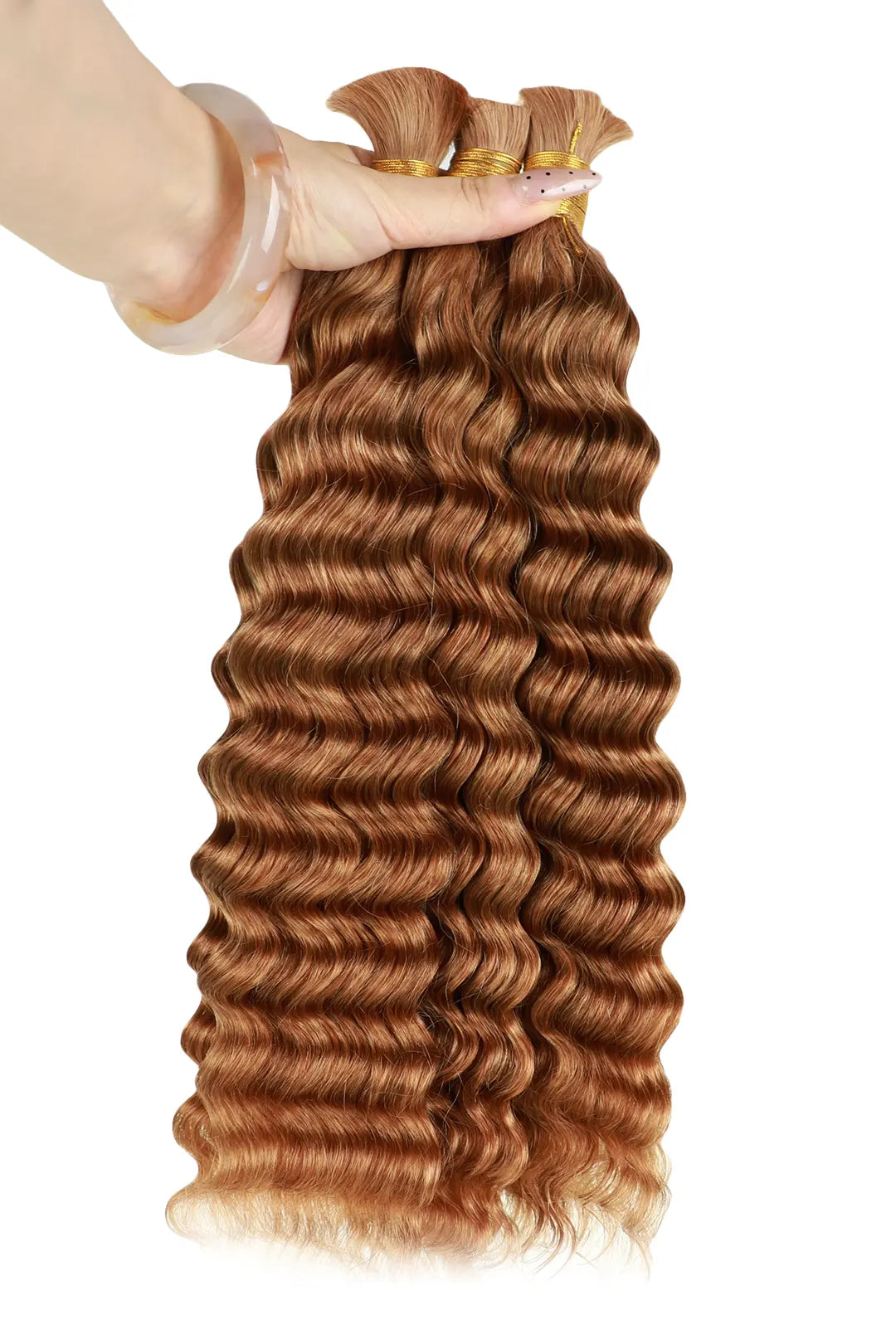 Doppelt gezogenes #30a helles Auburn-Massehaar mit tiefer Welle BU46