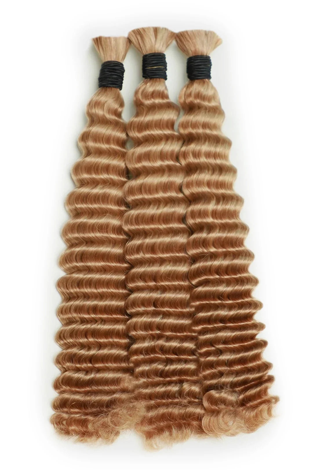 #27 Medium Blonde Bulk Hair For Braiding Deep Wave BU06