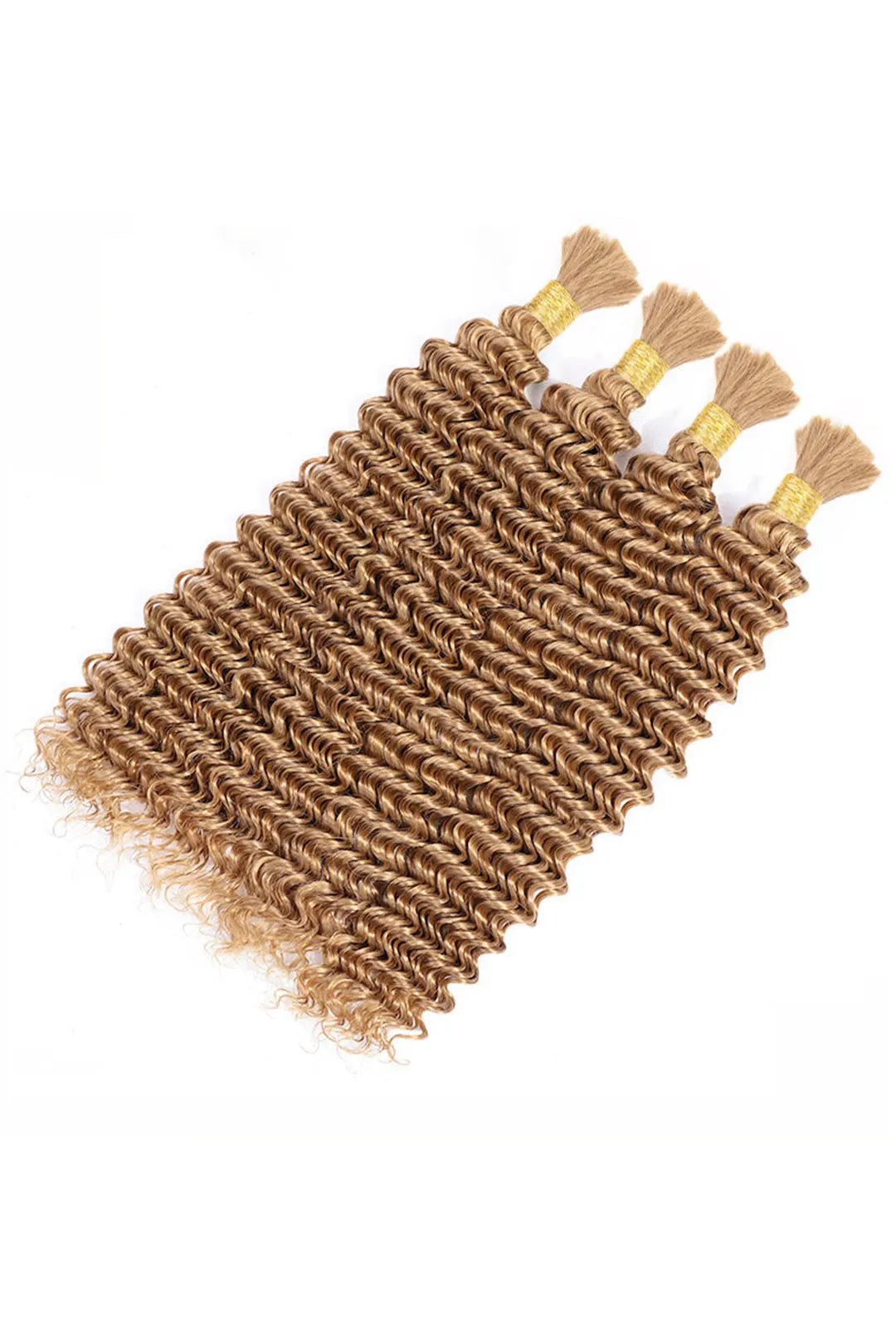 Cheveux en vrac blond moyen à ondulations profondes à double tirage pour tressage BU47