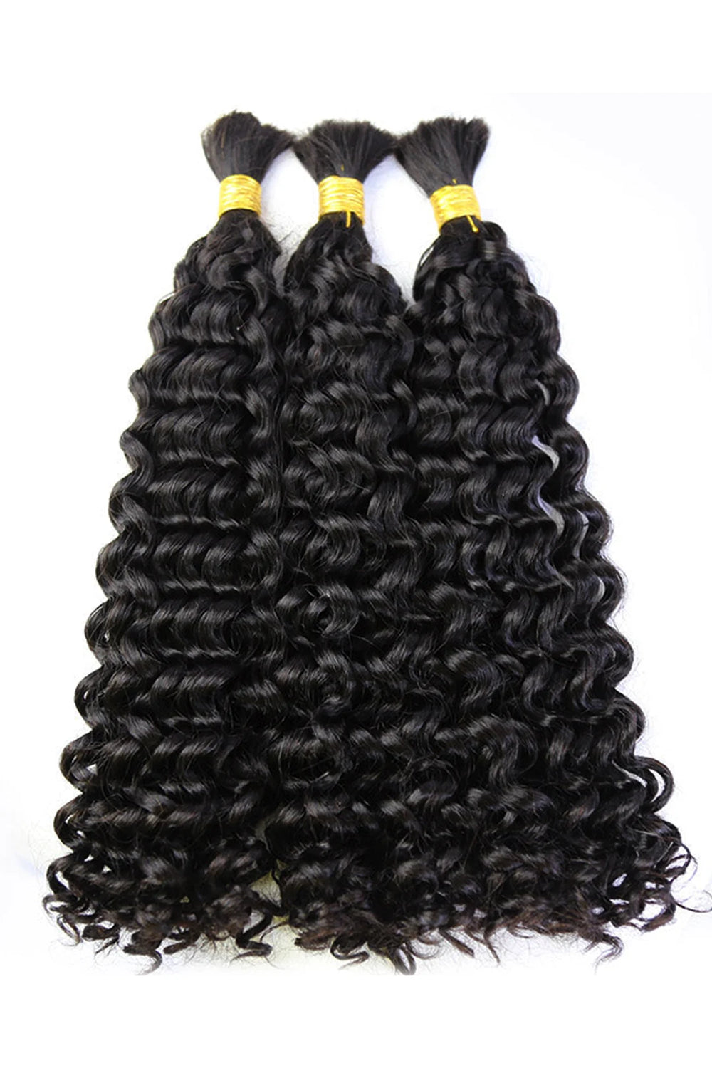 Double Drawn Water Wave Bulk Human Hair For Braiding