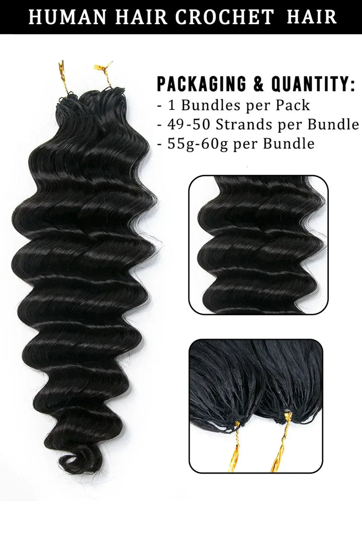 Extensions de cheveux au crochet en plumes, cheveux humains ondulés et amples, FE25, 60 g