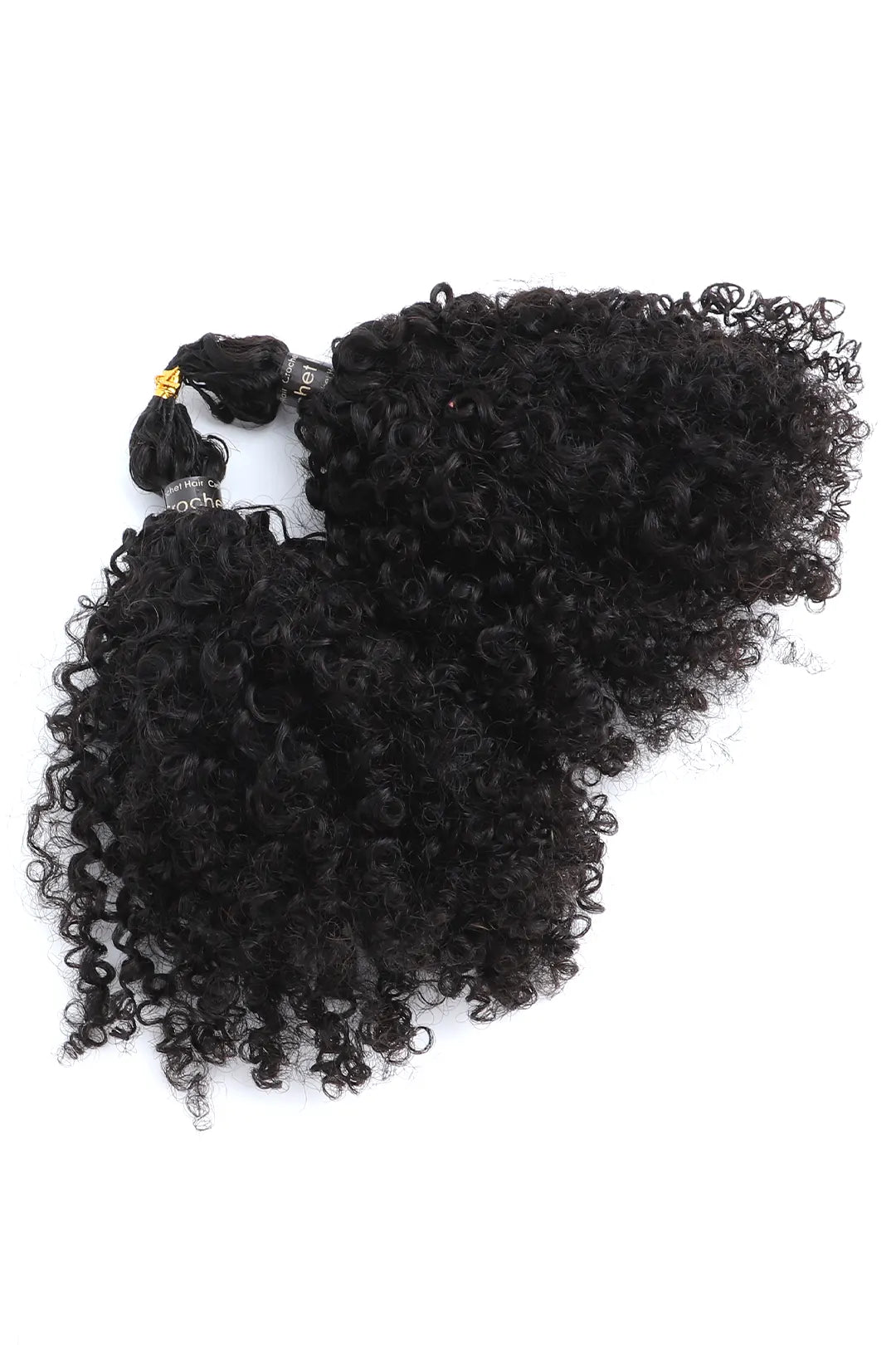 Feather Crochet Hair Extension Tight Curly Human Hair Double-Strand FE24 60g 1