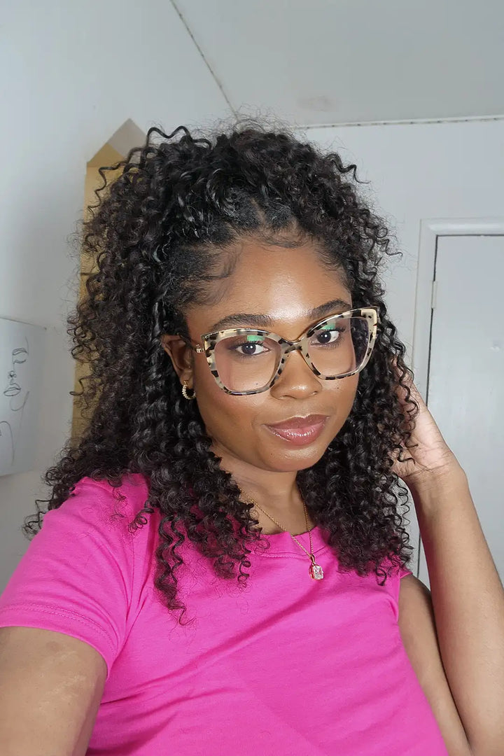 Feather crochet hair extension water wave human hair youtuber show 1