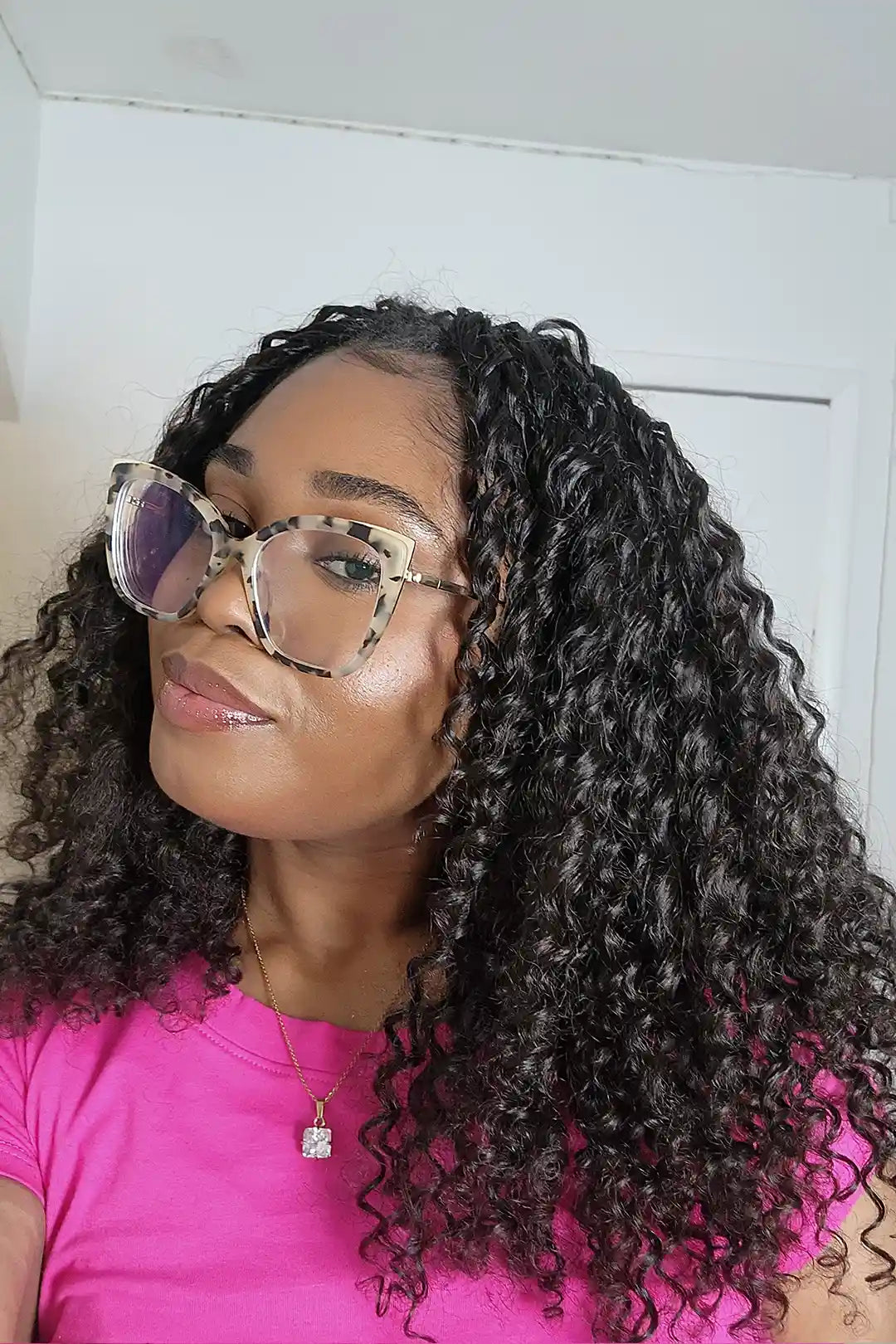 Feather crochet hair extension water wave human hair youtuber show 3