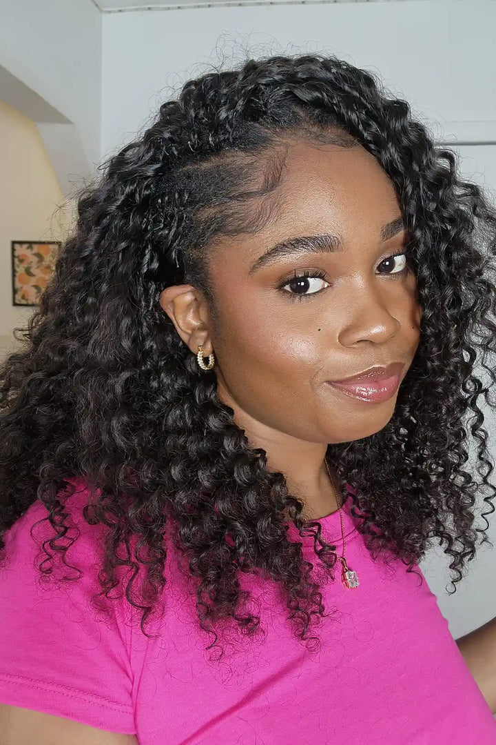 Feather crochet hair extension water wave human hair youtuber show 2