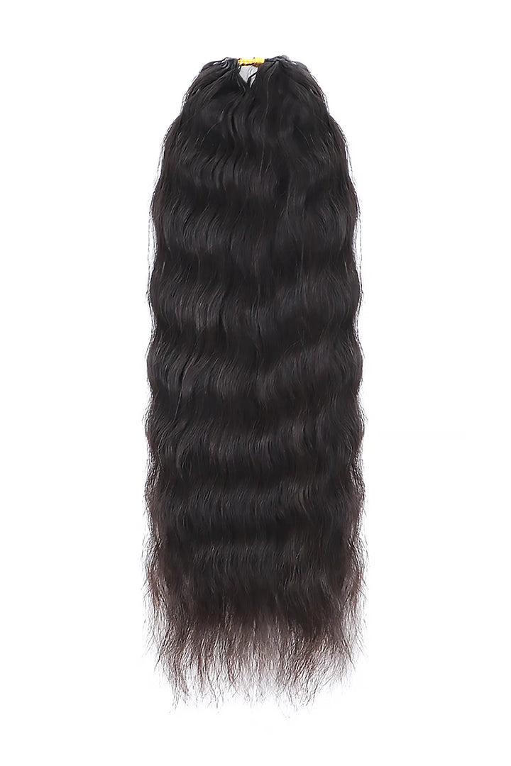 Feather Crochet Hair Extension Wet and Wavy Human Hair FE26 60g