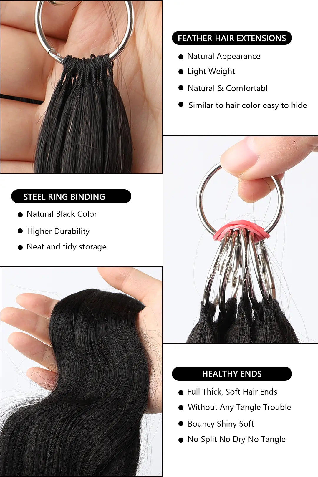 YGwigs Feather Line Hair Extensions