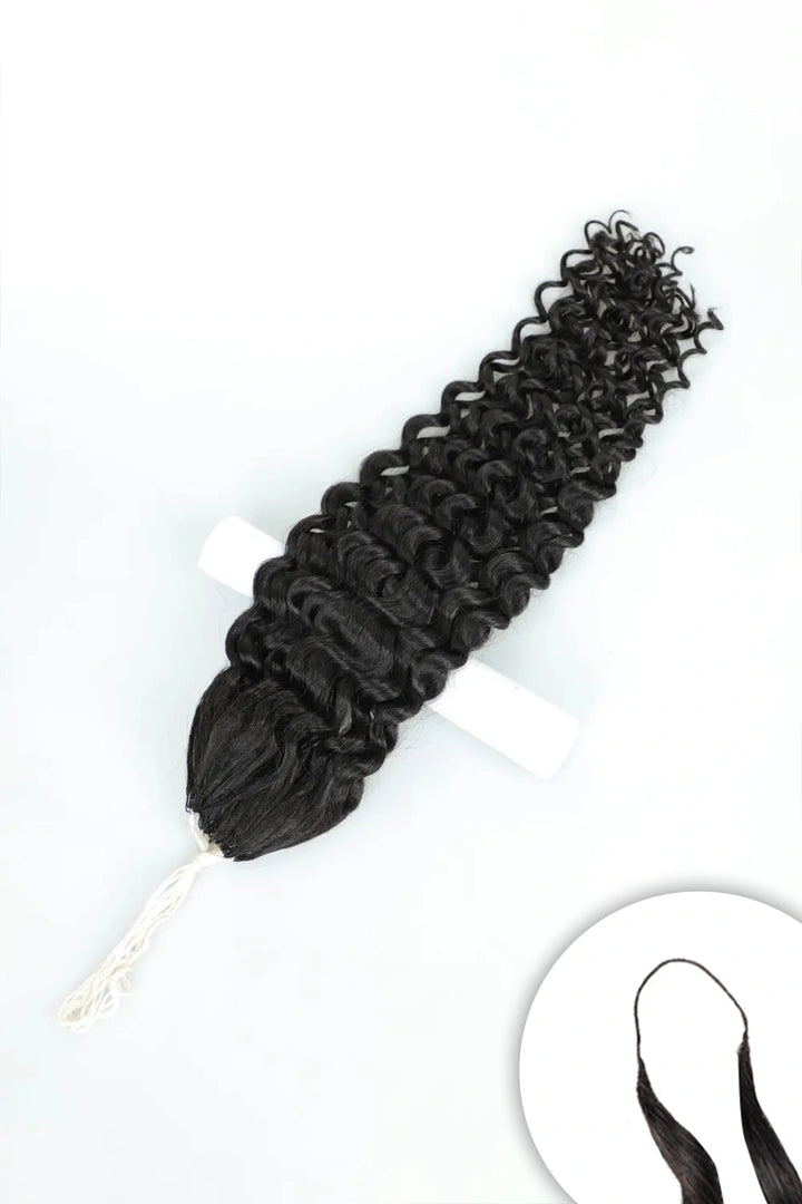 Feather Line Hair Extensions Deep Curly Detailss