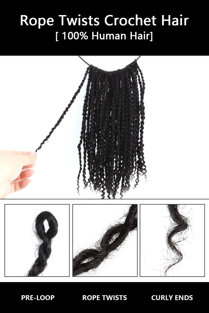 Goddess Senegalese Twists with Curly Ends Pre-looped Human Hair 2