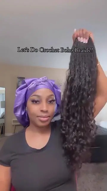 Influencer Jamienicole Shows The Process Of Bohemian Crochet Box Braids