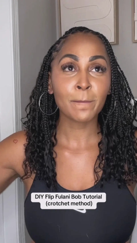 Influencer Jusbtv.Beauty Shows The Process Of Bohemian Crochet Box Braids