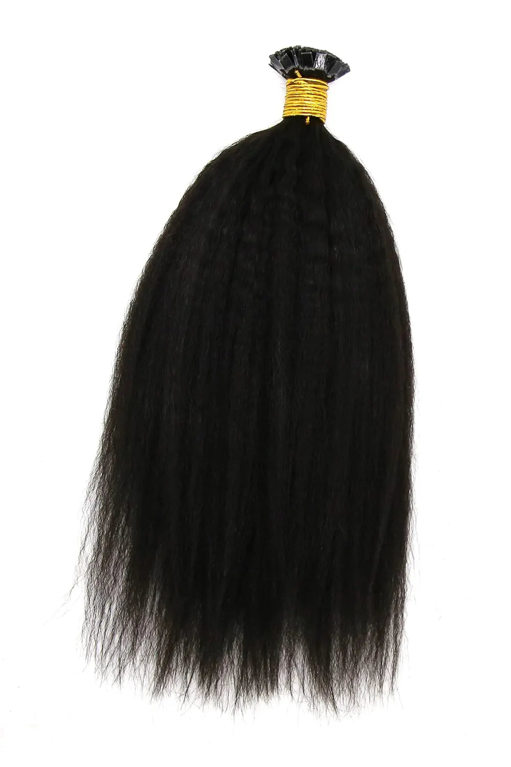 Keratin Bonded Hair Extensions K Tip Black Kinky Straight