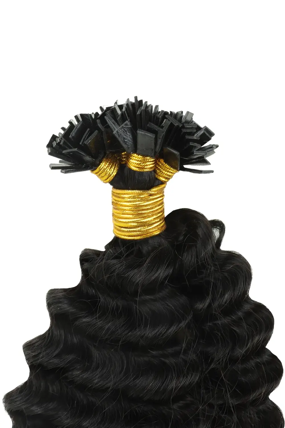 Loose Curly Flat Tip Keratin Bonded Hair Extensions