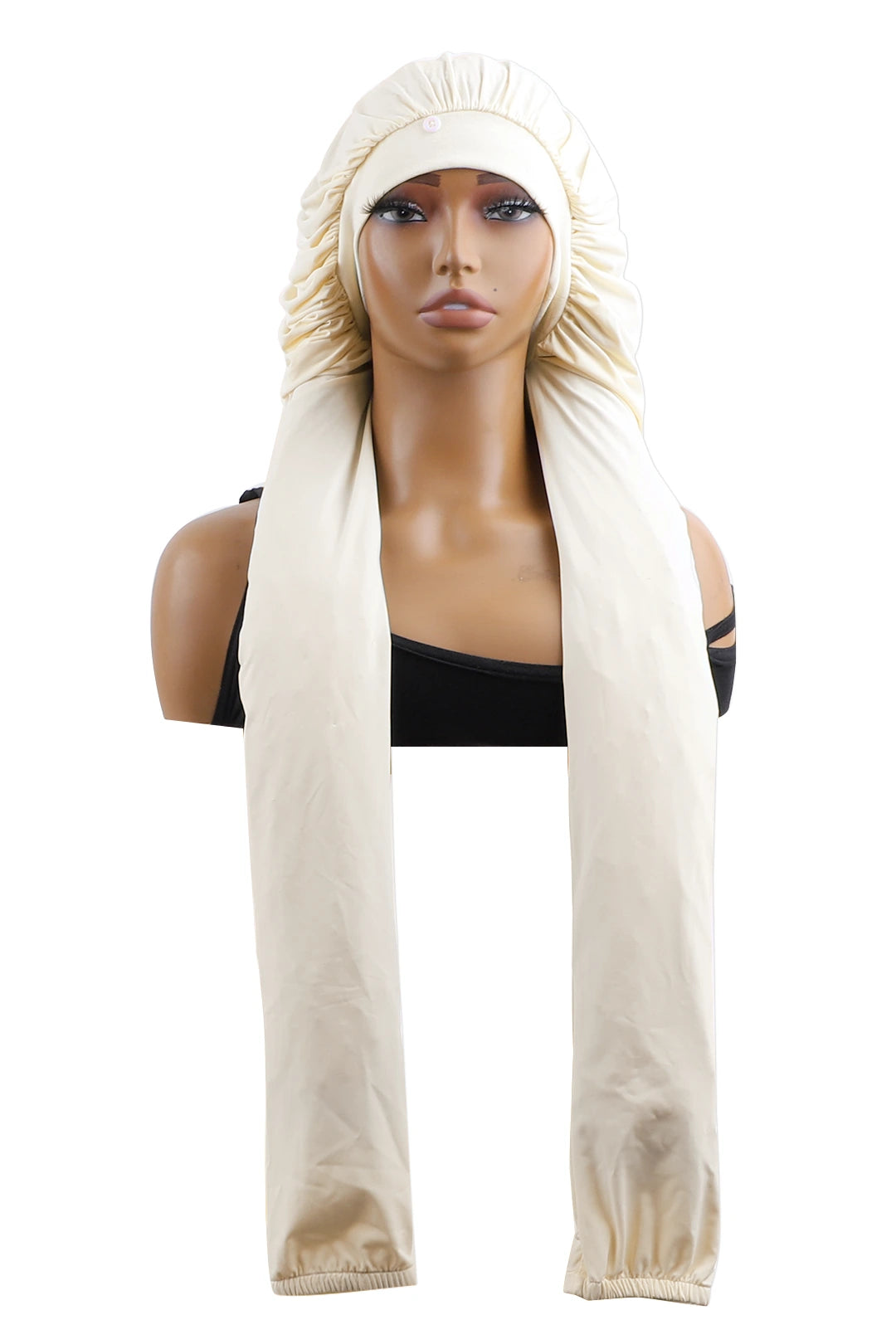 Pantyhose Sleeping Bonnet for Long Braids & Hair Elastic Satin Adjustable