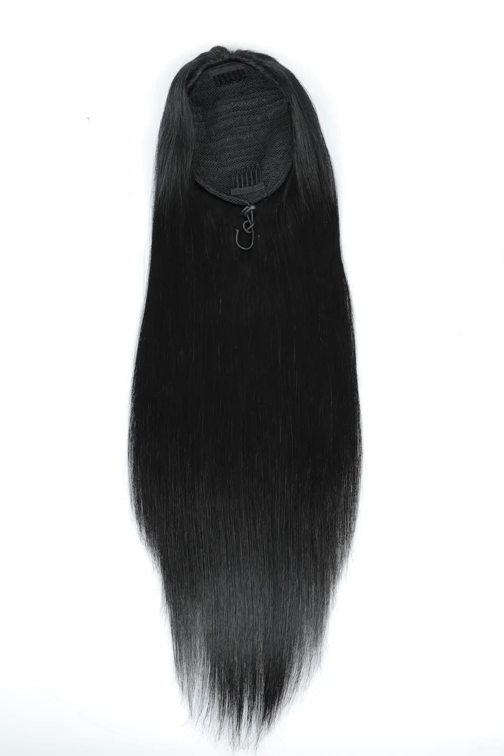 Ponytail extension straight Jet Black color