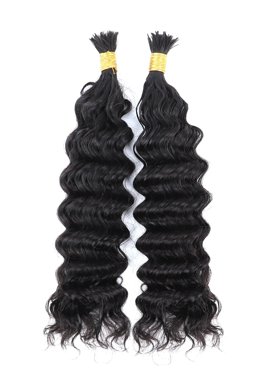 Pre-Divided Deep Wave Bulk Human Hair For Braiding Easy Split BU81