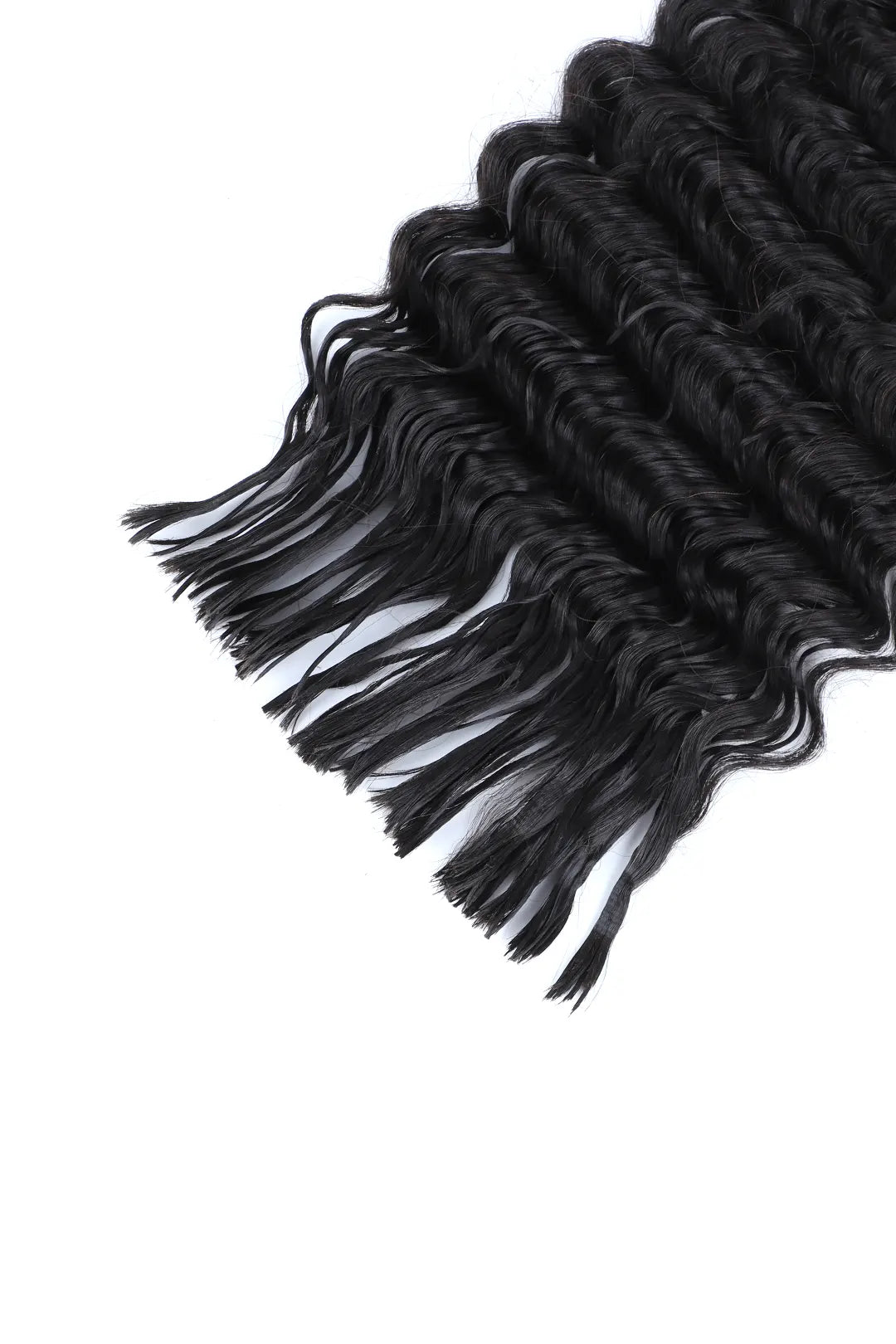 Pre-Divided Deep Wave Bulk Human Hair For Braiding Easy Split BU81